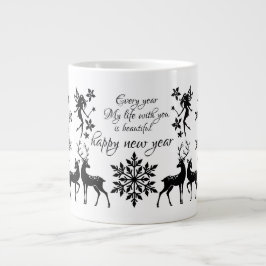 gelukkig nieuwjaar grote koffiekop