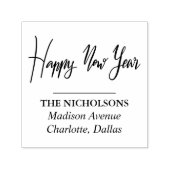 Gelukkig Nieuwjaar Handgeschreven Script Vakantie Zelfinktende Stempel (Design)