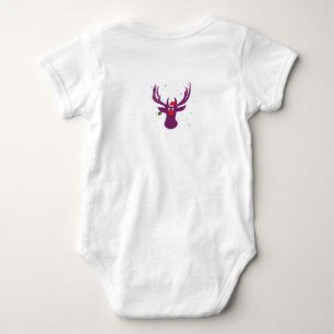 Gelukkig Nieuwjaar Herten Baby Jersey Bodysuit, Wi Romper