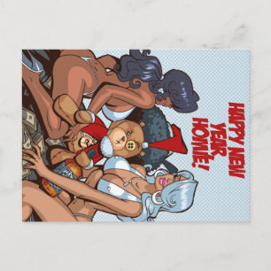 Gelukkig nieuwjaar Homie! Feestdagenkaart