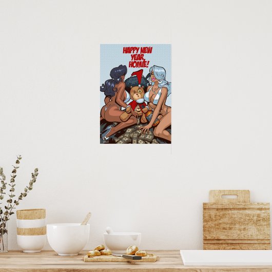 Gelukkig nieuwjaar Homie! Poster (Keuken)