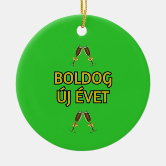 Gelukkig nieuwjaar Hongaars Ornament (Voorkant)