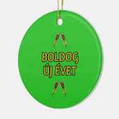 Gelukkig nieuwjaar Hongaars Ornament (Links)