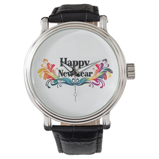 Gelukkig nieuwjaar horloge (Voorkant)