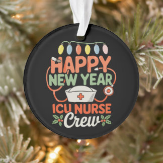 Gelukkig Nieuwjaar IC-verpleegkundig team Kerst Ke Ornament