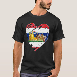 Gelukkig Nieuwjaar Ik Hou Van Thailand Vlag Hart G T-shirt