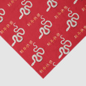 "Gelukkig Nieuwjaar" in Chinese Snake 2025 Tissuepapier (Detail)