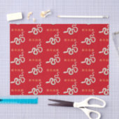 "Gelukkig Nieuwjaar" in Chinese Snake 2025 Tissuepapier (Craft)