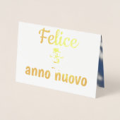 Gelukkig nieuwjaar - in het Italiaans Folie Kaarten (Voorkant)