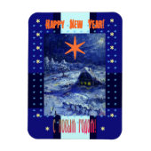 Gelukkig Nieuwjaar in het Russisch en Engels Magneet (Verticaal)