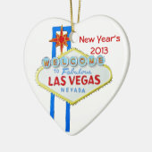 Gelukkig Nieuwjaar in Las Vegas Keramisch Ornament (Links)