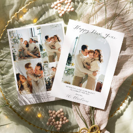 Gelukkig nieuwjaar in moderne boho-stijl kaart