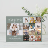 Gelukkig Nieuwjaar in review script 15 foto's groe Feestdagenkaart