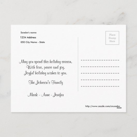 Gelukkig Nieuwjaar in verschillende talen Feestdagenkaart (Achterkant)