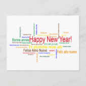 Gelukkig Nieuwjaar in verschillende talen Feestdagenkaart (Voorkant)