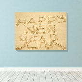 Gelukkig nieuwjaar in zand canvas afdruk (Insitu (Houten vloer))