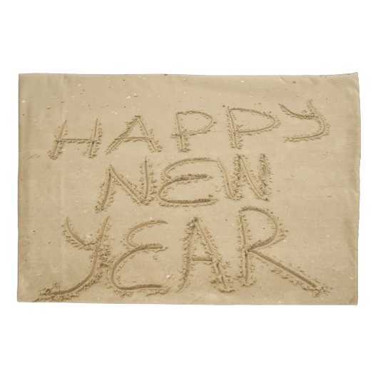 Gelukkig nieuwjaar in zand kussensloop (Achterkant)