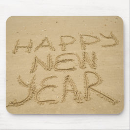 Gelukkig nieuwjaar in zand muismat