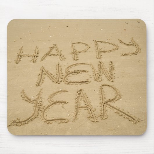 Gelukkig nieuwjaar in zand muismat (Voorkant)