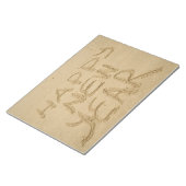 Gelukkig nieuwjaar in zand notitieblok (Schuin)