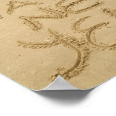 Gelukkig nieuwjaar in zand poster (Hoek)