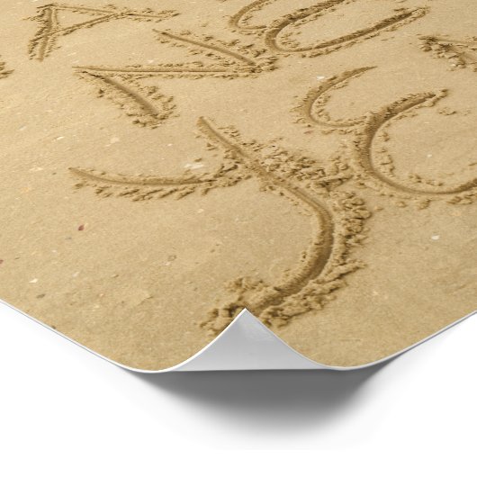 Gelukkig nieuwjaar in zand poster (Hoek)