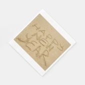 Gelukkig nieuwjaar in zand servet (Hoek)