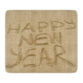 Gelukkig nieuwjaar in zand snijplank (Voorkant)