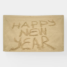 Gelukkig nieuwjaar in zand spandoek
