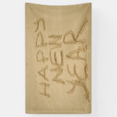 Gelukkig nieuwjaar in zand spandoek (Verticaal)