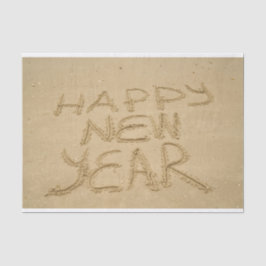 Gelukkig nieuwjaar in zand tissuepapier