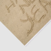 Gelukkig nieuwjaar in zand tissuepapier (Detail)