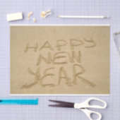 Gelukkig nieuwjaar in zand tissuepapier (Craft)