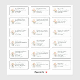 Gelukkig Nieuwjaar Individuele Ontvangers Naam Adr Sticker