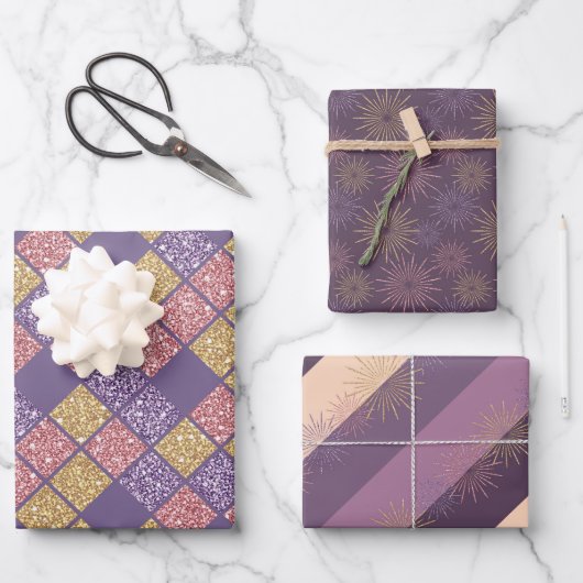 Gelukkig nieuwjaar inpakpapier vel (Voorkant)