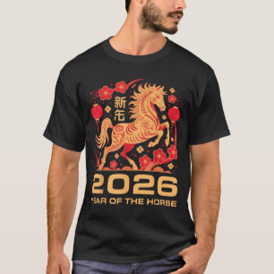 Gelukkig Nieuwjaar-jaar Van Het Paard Chinees Nieu T-shirt