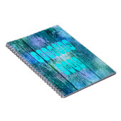 Gelukkig nieuwjaar januari 2016 Paarse Turquoise Notitieboek (Rechterzijde)