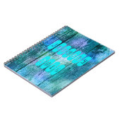 Gelukkig nieuwjaar januari 2016 Paarse Turquoise Notitieboek (Linkerzijde)