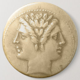Gelukkig Nieuwjaar — Janus Coin Ronde Button 6,0 Cm