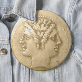Gelukkig Nieuwjaar — Janus Coin Ronde Button 6,0 Cm