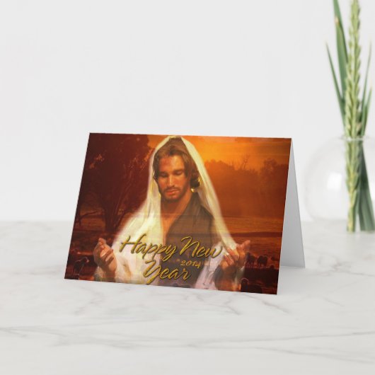 Gelukkig Nieuwjaar Jesus 2014 Kaarten (Voorkant)