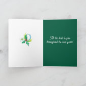 Gelukkig nieuwjaar juicht Martini cocktailglas Kaart (Binnen)