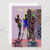 Gelukkig nieuwjaar kaart (Voorkant / Achterkant)