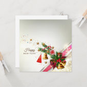 Gelukkig Nieuwjaar Kaart (Voorkant / Achterkant in situ)