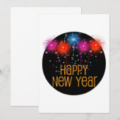 Gelukkig nieuwjaar kaart (Voorkant / Achterkant)