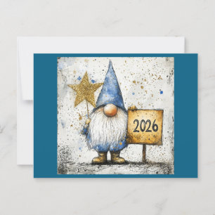Gelukkig Nieuwjaar Kabouter, 2026, Briefkaart