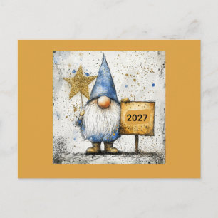 Gelukkig Nieuwjaar Kabouter, 2027, Feestdagenkaart