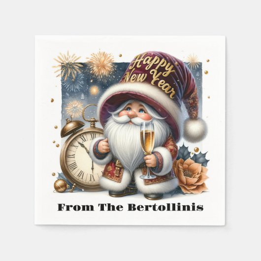Gelukkig Nieuwjaar! Kabouter Serie Servet (Voorkant)