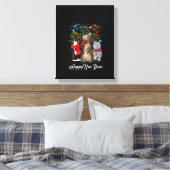Gelukkig nieuwjaar kat Happy Meow 2023 kit Canvas Afdruk (Insitu (Slaapkamer))
