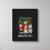 Gelukkig nieuwjaar kat Happy Meow 2023 kit Canvas Afdruk (Voorkant)